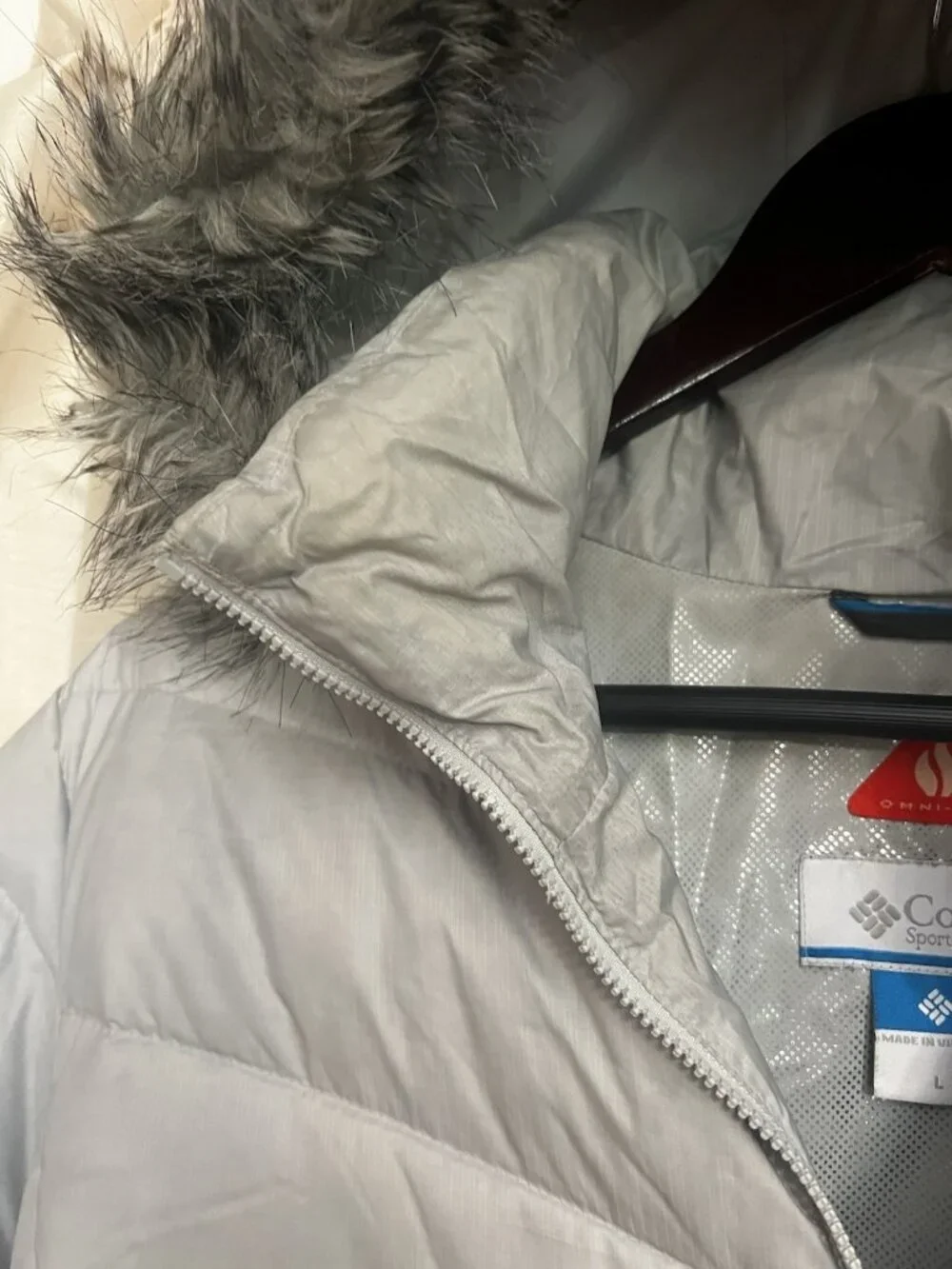 Columbia Lay D Down Quilted Hooded Ski & Snowboard Jacket Size Large
